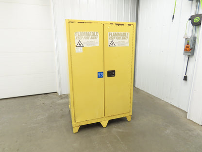 Eagle 9010 Flammable Liquid Safety Cabinet Yellow Dual Door 90 Gallon 43x34x70"