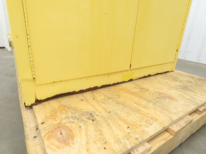 Justrite 25450 Yellow Flammable Safety Cabinet Manual Close 45 Gallon Liquid
