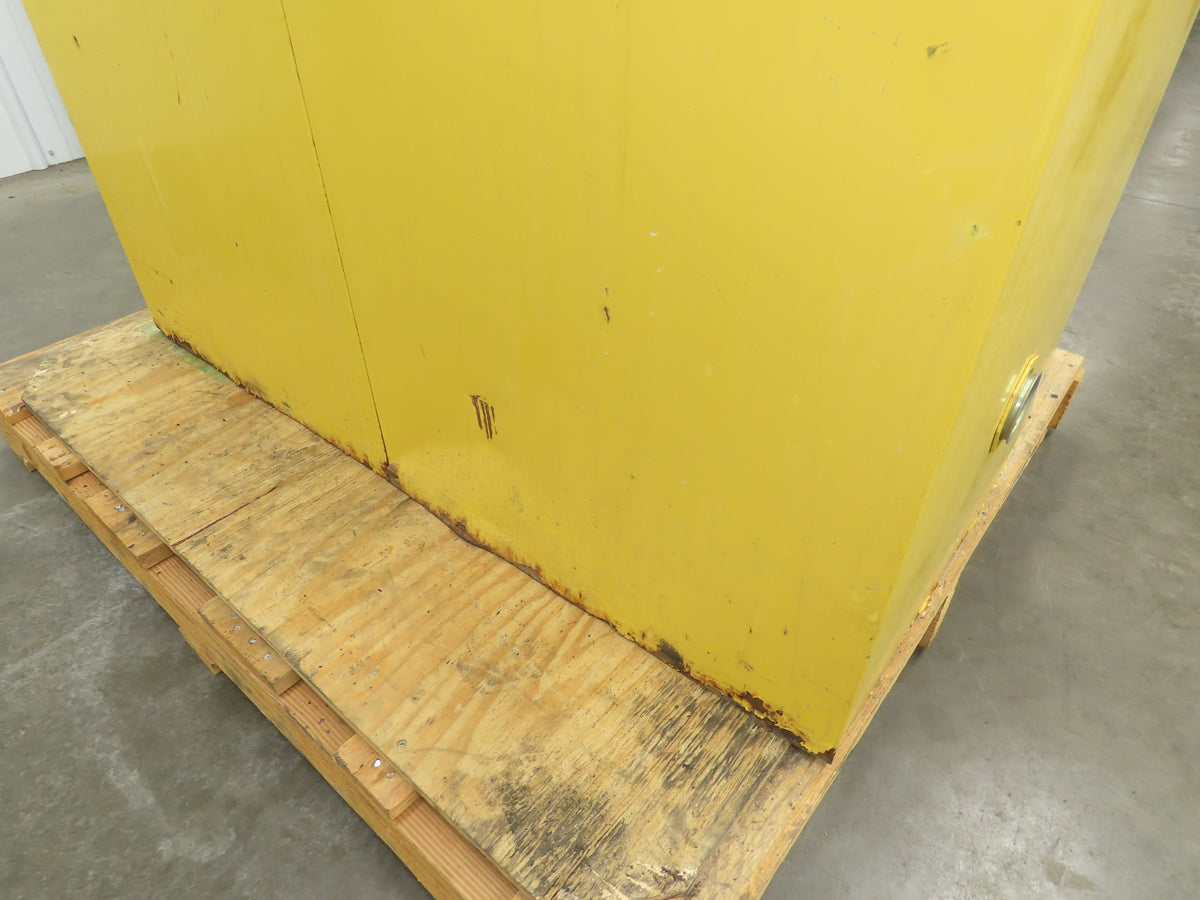Justrite 25450 Yellow Flammable Safety Cabinet Manual Close 45 Gallon Liquid