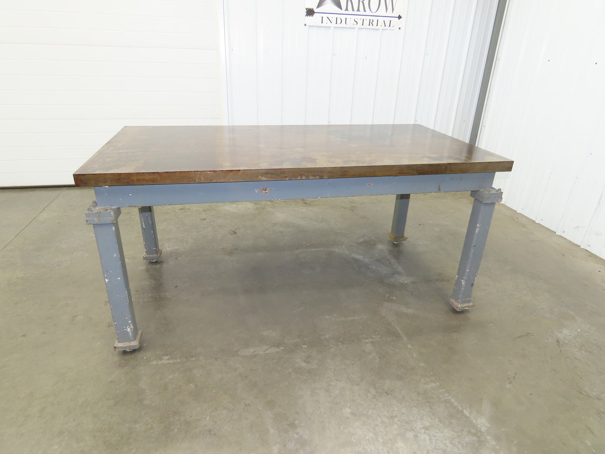 Vintage Precision Steel Welding Layout Table 72x36" Cast Iron 2" Thick Top