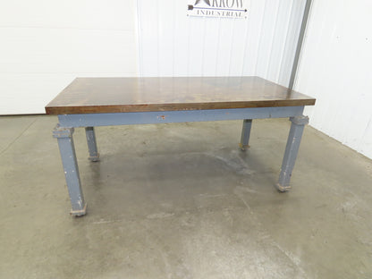 Vintage Precision Steel Welding Layout Table 72x36" Cast Iron 2" Thick Top