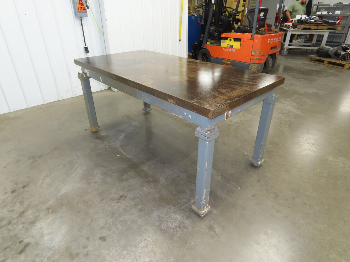 Vintage Precision Steel Welding Layout Table 72x36" Cast Iron 2" Thick Top