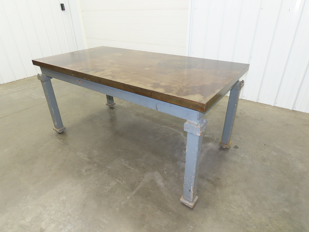 Vintage Precision Steel Welding Layout Table 72x36" Cast Iron 2" Thick Top