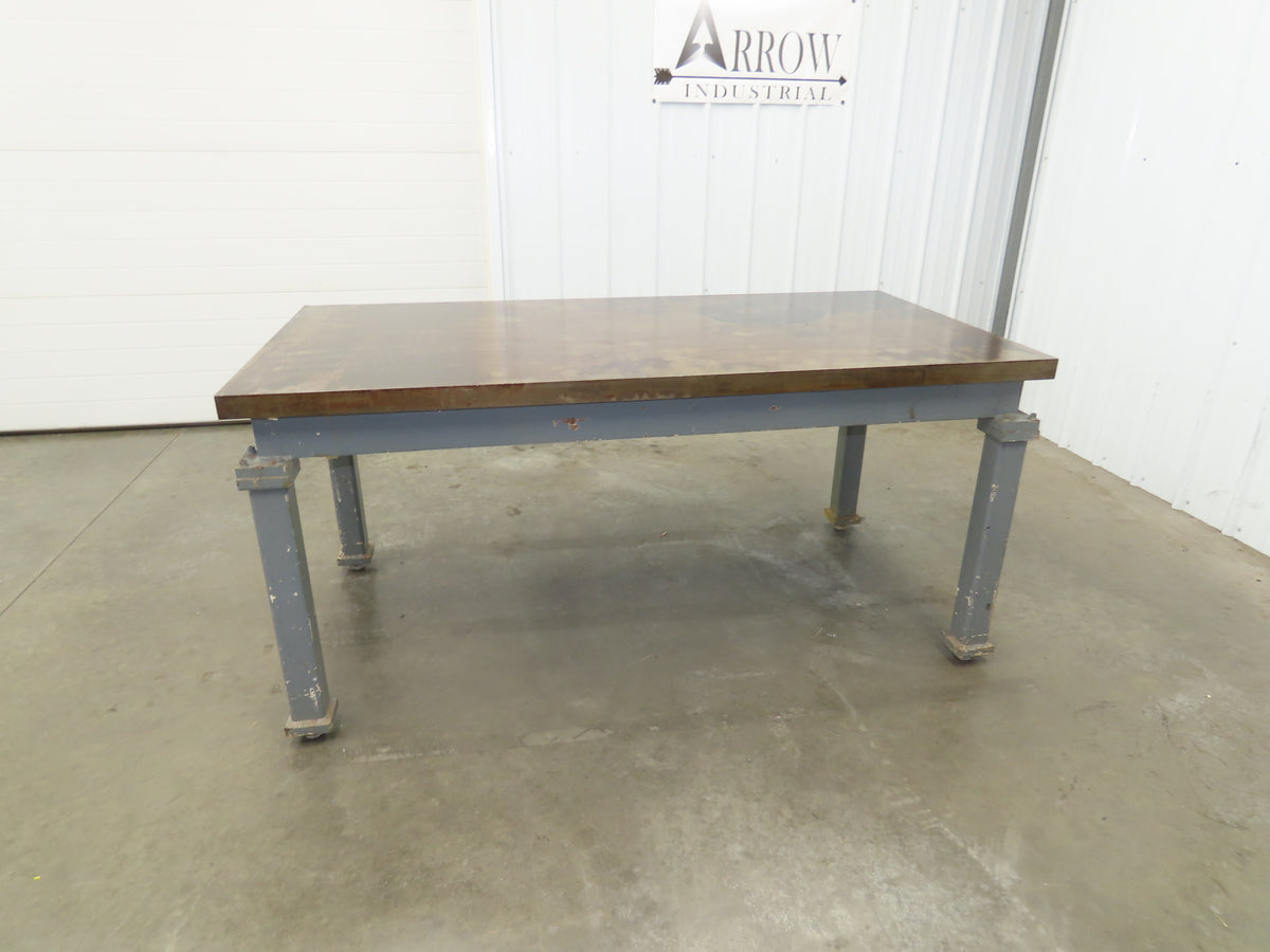 Vintage Precision Steel Welding Layout Table 72x36" Cast Iron 2" Thick Top