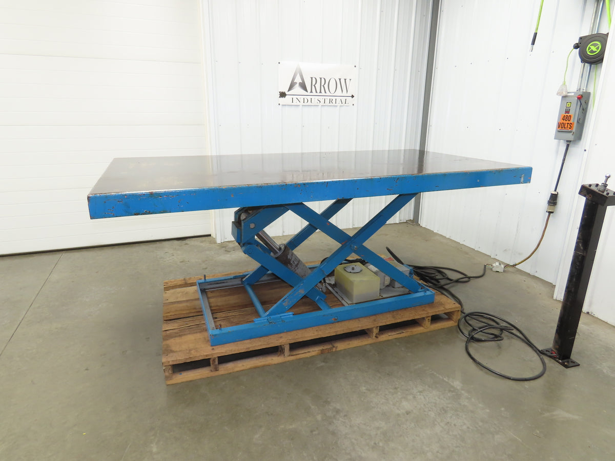 American Hydraulic Scissor Lift Table 6000lb 96x48" Top 36" Travel 230/460V 3Ph