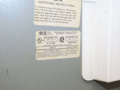 Saginaw SCE-48XEL3716LP Freestanding Electrical Enclosure 48x37x16" 50A Breaker