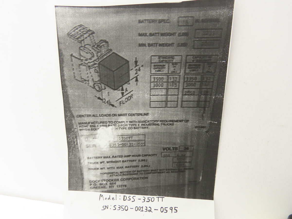 Raymond 223-000-137/001 G Dockstocker Forklift Current Sensor PCB Off DSS-350TT