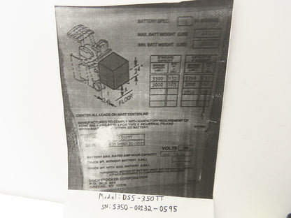 Raymond 223-000-137/001 G Dockstocker Forklift Current Sensor PCB Off DSS-350TT