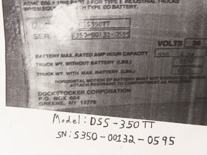 Raymond 223-000-137/001 G Dockstocker Forklift Current Sensor PCB Off DSS-350TT