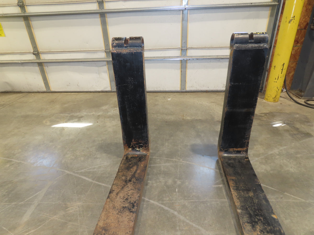 8"x 12' Telehandler Forklift Forks Pin Type Shaft Mount 144"L 19500 lb