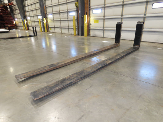 8"x 12' Telehandler Forklift Forks Pin Type Shaft Mount 144"L 19500 lb