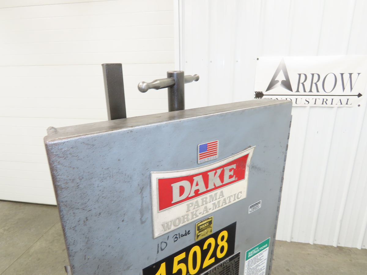 Dake Parma Work-A-Matic Vertical Bandsaw Gravity Feed 9" Throat 3/4Hp 3Ph Metal