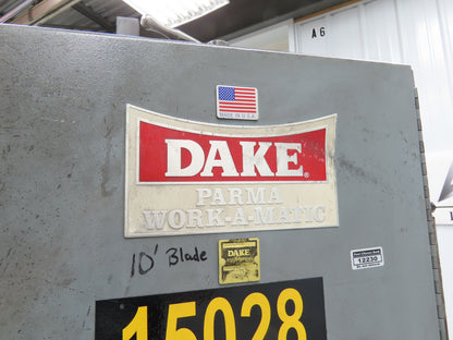 Dake Parma Work-A-Matic Vertical Bandsaw Gravity Feed 9" Throat 3/4Hp 3Ph Metal