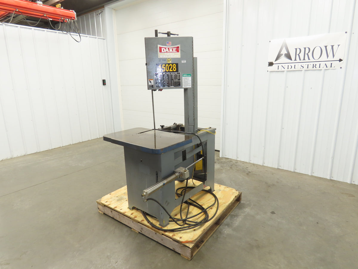 Dake Parma Work-A-Matic Vertical Bandsaw Gravity Feed 9" Throat 3/4Hp 3Ph Metal