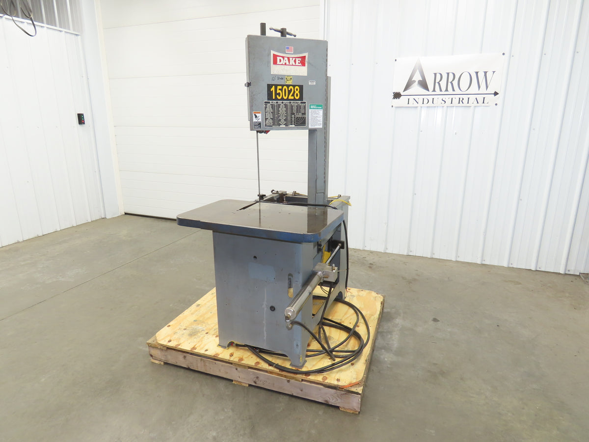 Dake Parma Work-A-Matic Vertical Bandsaw Gravity Feed 9" Throat 3/4Hp 3Ph Metal