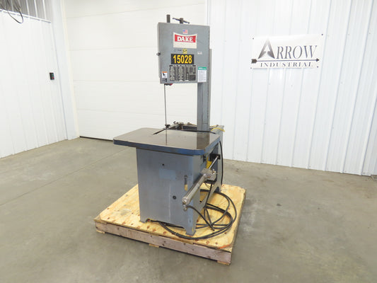 Dake Parma Work-A-Matic Vertical Bandsaw Gravity Feed 9" Throat 3/4Hp 3Ph Metal