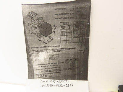 Raymond 154-012-603/001 Dockstocker Forklift Control Board PCB Off DSS-350TT