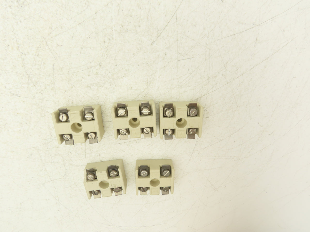 Weco 560 Ceramic Terminal Block 2-Pole 380V 1-1/4"x 1-9/16"  Lot of 5