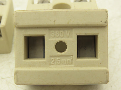 Weco 560 Ceramic Terminal Block 2-Pole 380V 1-1/4"x 1-9/16"  Lot of 5