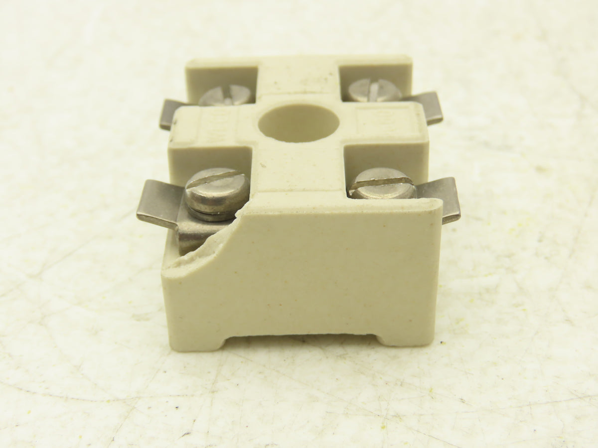 Weco 560 Ceramic Terminal Block 2-Pole 380V 1-1/4"x 1-9/16"  Lot of 5