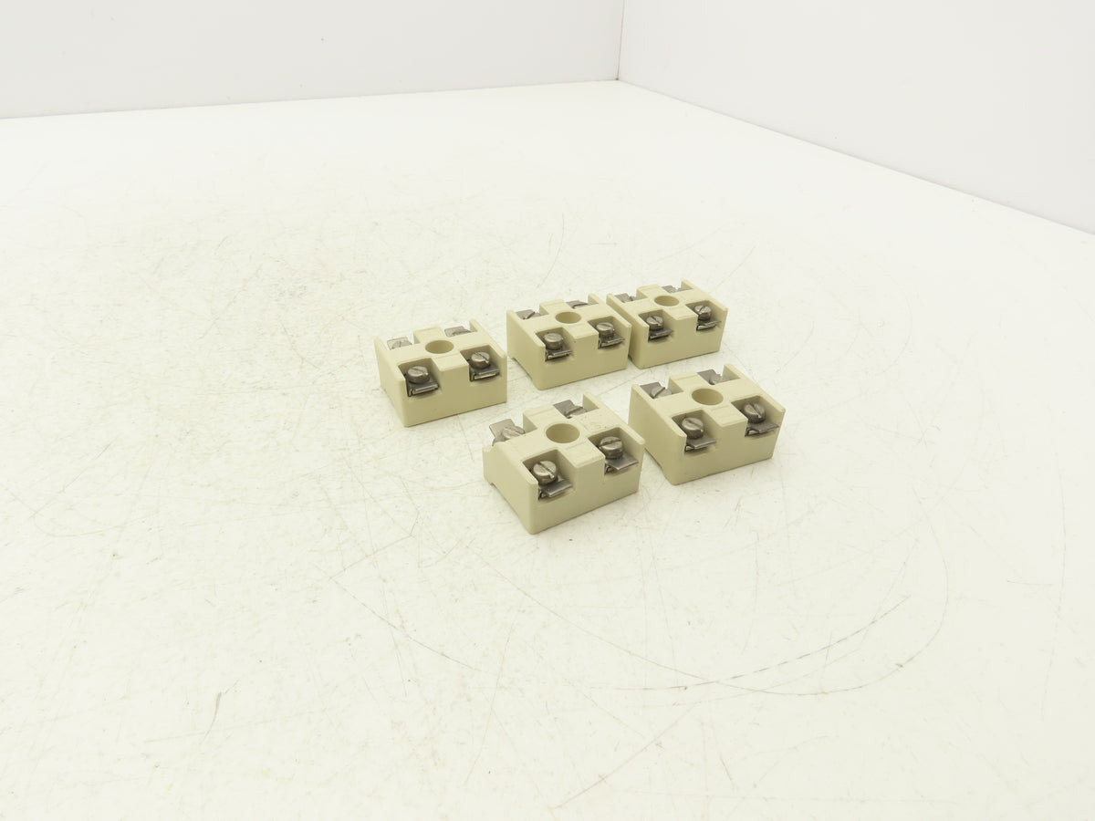 Weco 560 Ceramic Terminal Block 2-Pole 380V 1-1/4"x 1-9/16"  Lot of 5
