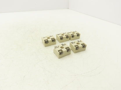 Weco 560 Ceramic Terminal Block 2-Pole 380V 1-1/4"x 1-9/16"  Lot of 5
