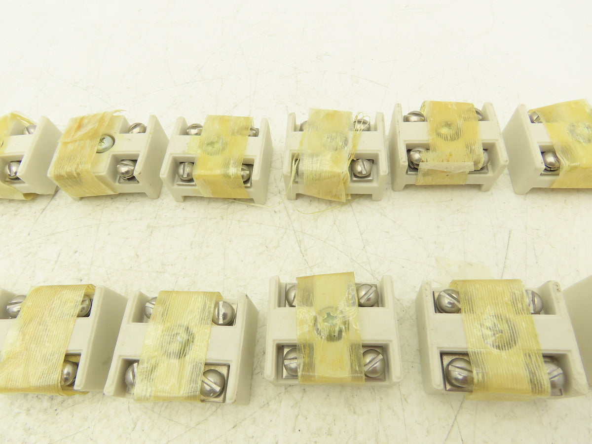 Ceramic Terminal Block 2-Pole High Temp 1-1/4"x 1-9/16"  Lot of 32