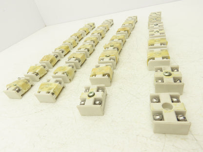 Ceramic Terminal Block 2-Pole High Temp 1-1/4"x 1-9/16"  Lot of 32