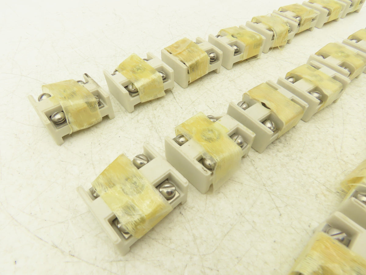 Ceramic Terminal Block 2-Pole High Temp 1-1/4"x 1-9/16"  Lot of 32