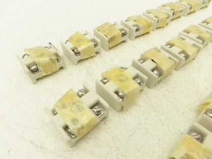 Ceramic Terminal Block 2-Pole High Temp 1-1/4"x 1-9/16"  Lot of 32