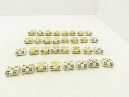 Ceramic Terminal Block 2-Pole High Temp 1-1/4"x 1-9/16"  Lot of 32