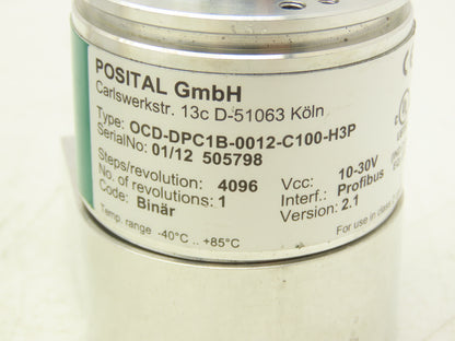 Posital OCD-DPC1B-0012-C100-H3P IXARC Absolute Multiturn Encoder 10-30VDC 12 Bit