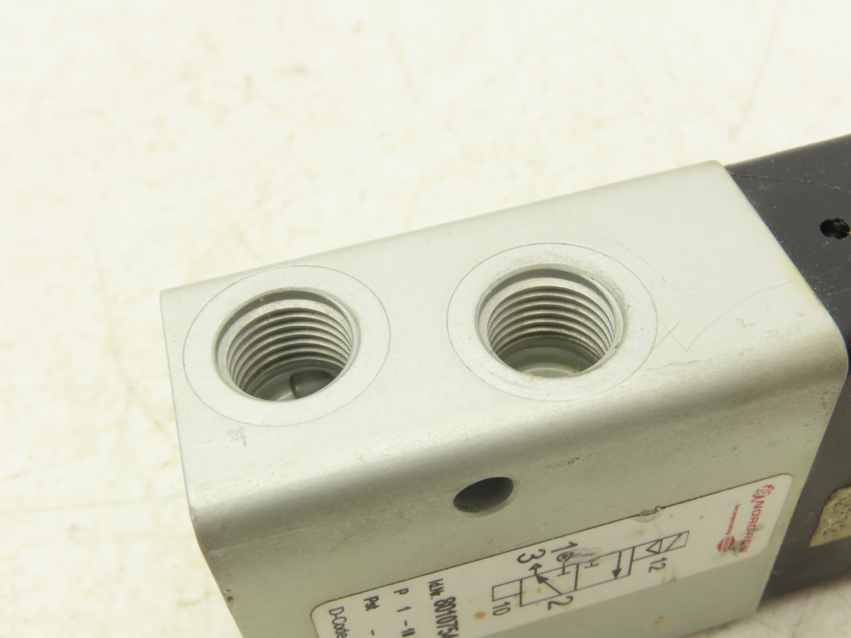 Norgren 8010754 Pneumatic Solenoid Valve 3/2-Pos 24 VDC 145 PSI 1/4" NPT