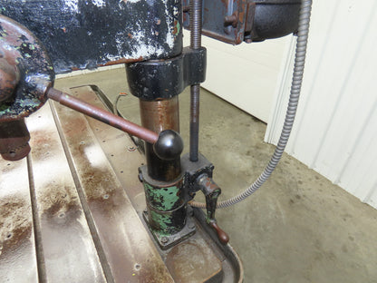 Atlas 1160 Vintage 15" Drill Press 49x21" Slotted Table 4" Stroke 1/2HP 115/230V