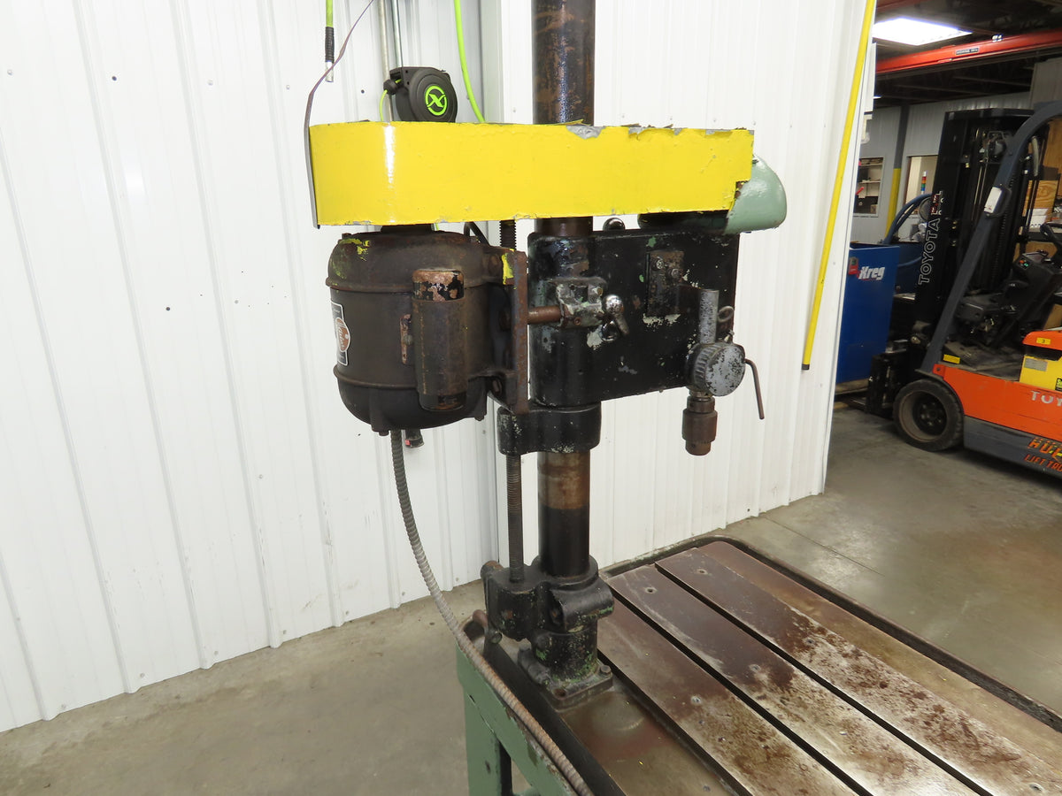 Atlas 1160 Vintage 15" Drill Press 49x21" Slotted Table 4" Stroke 1/2HP 115/230V