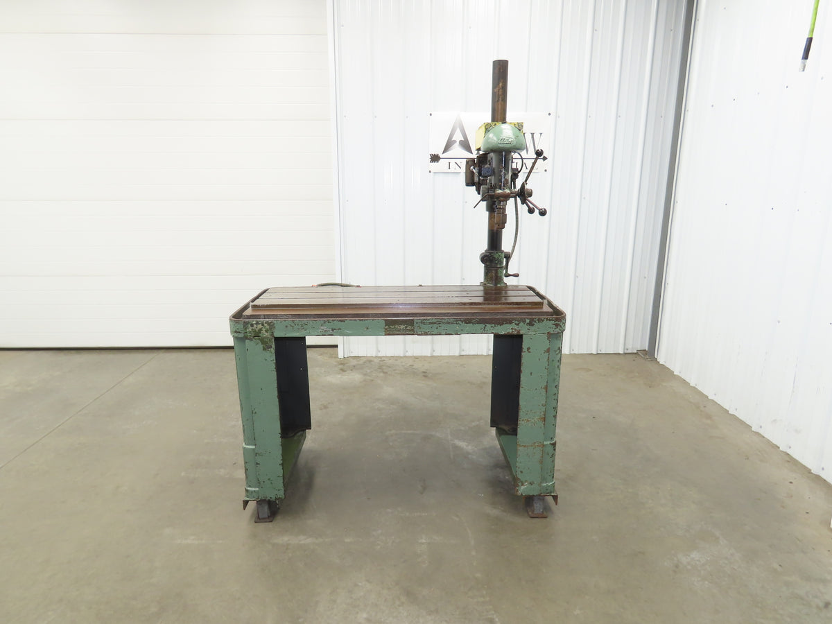 Atlas 1160 Vintage 15" Drill Press 49x21" Slotted Table 4" Stroke 1/2HP 115/230V