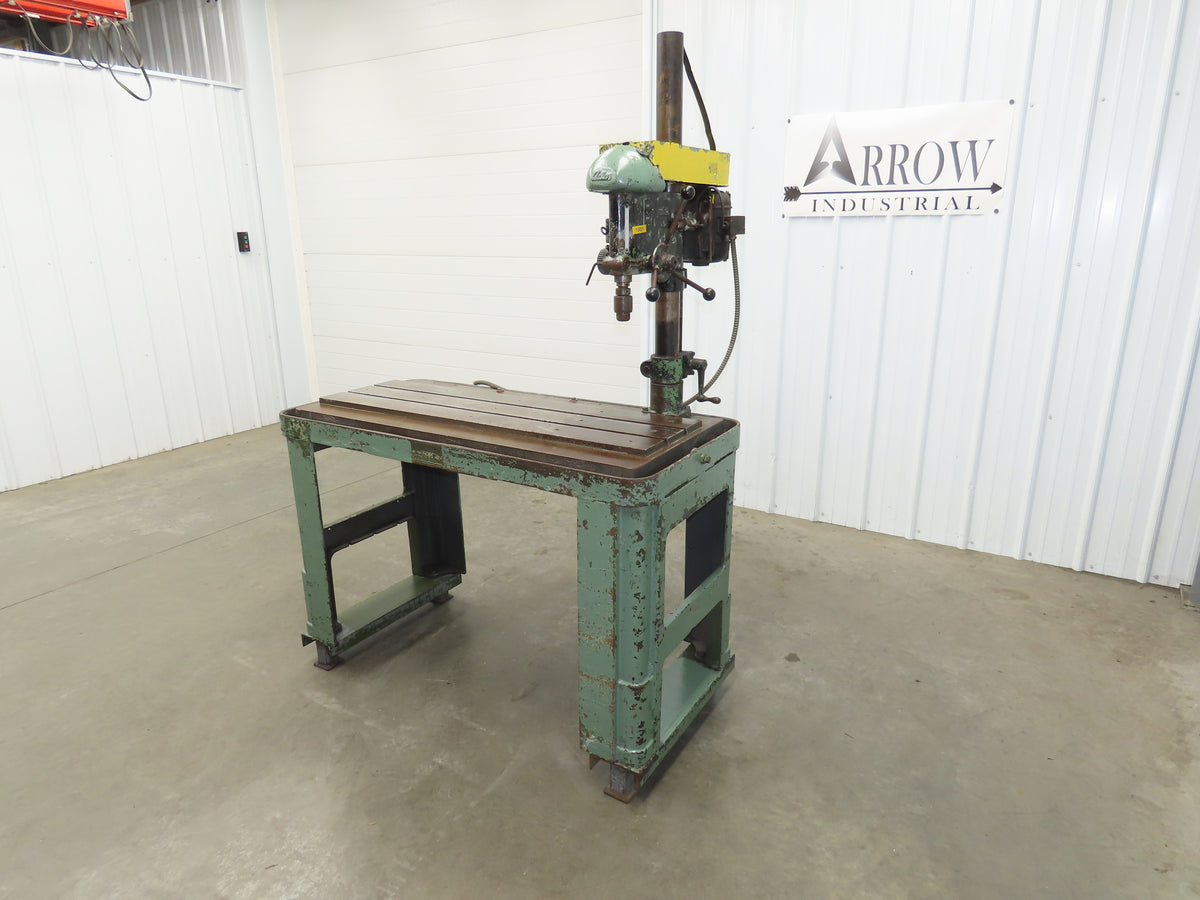 Atlas 1160 Vintage 15" Drill Press 49x21" Slotted Table 4" Stroke 1/2HP 115/230V