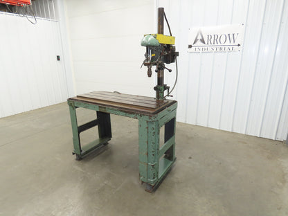 Atlas 1160 Vintage 15" Drill Press 49x21" Slotted Table 4" Stroke 1/2HP 115/230V
