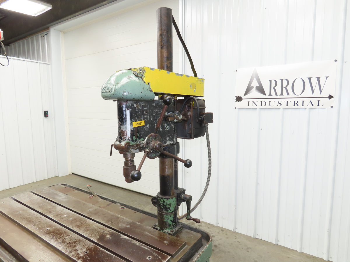 Atlas 1160 Vintage 15" Drill Press 49x21" Slotted Table 4" Stroke 1/2HP 115/230V