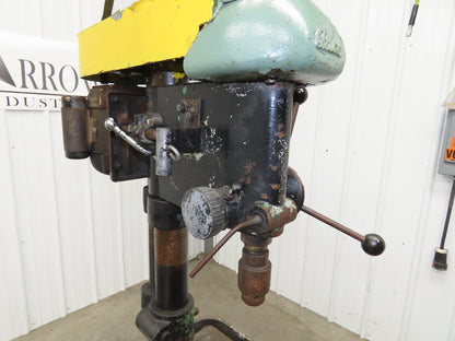 Atlas 1160 Vintage 15" Drill Press 49x21" Slotted Table 4" Stroke 1/2HP 115/230V