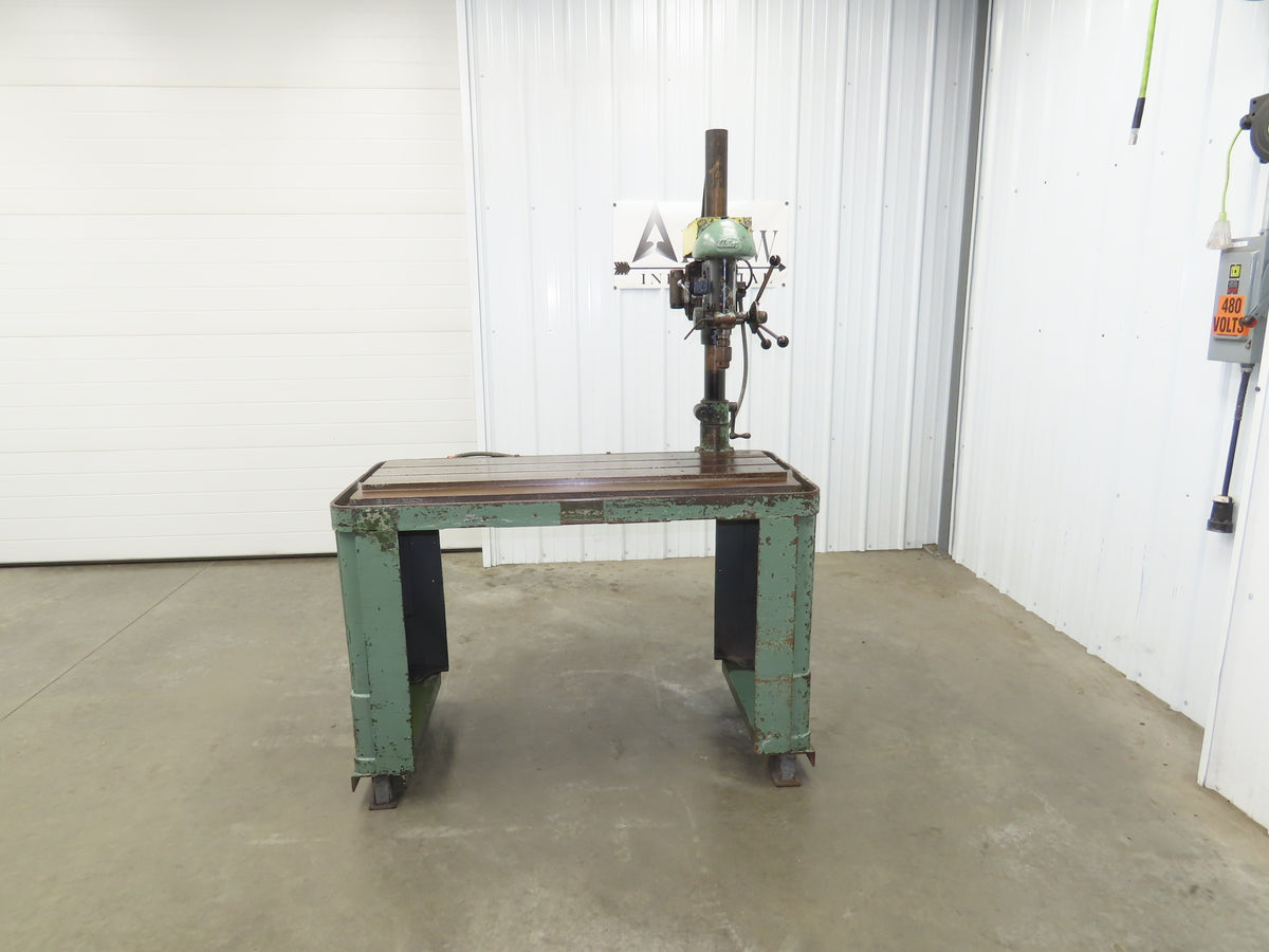 Atlas 1160 Vintage 15" Drill Press 49x21" Slotted Table 4" Stroke 1/2HP 115/230V