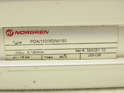 Norgren PDA/182063/M/160 Pneumatic Cylinder 63mm Bore x 160mm Stroke 16 Bar