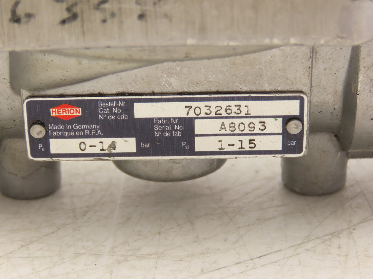 IMI Herion 7032631 Indirect Solenoid Actuated Poppet Valve 3/4" FNPT 15BAR