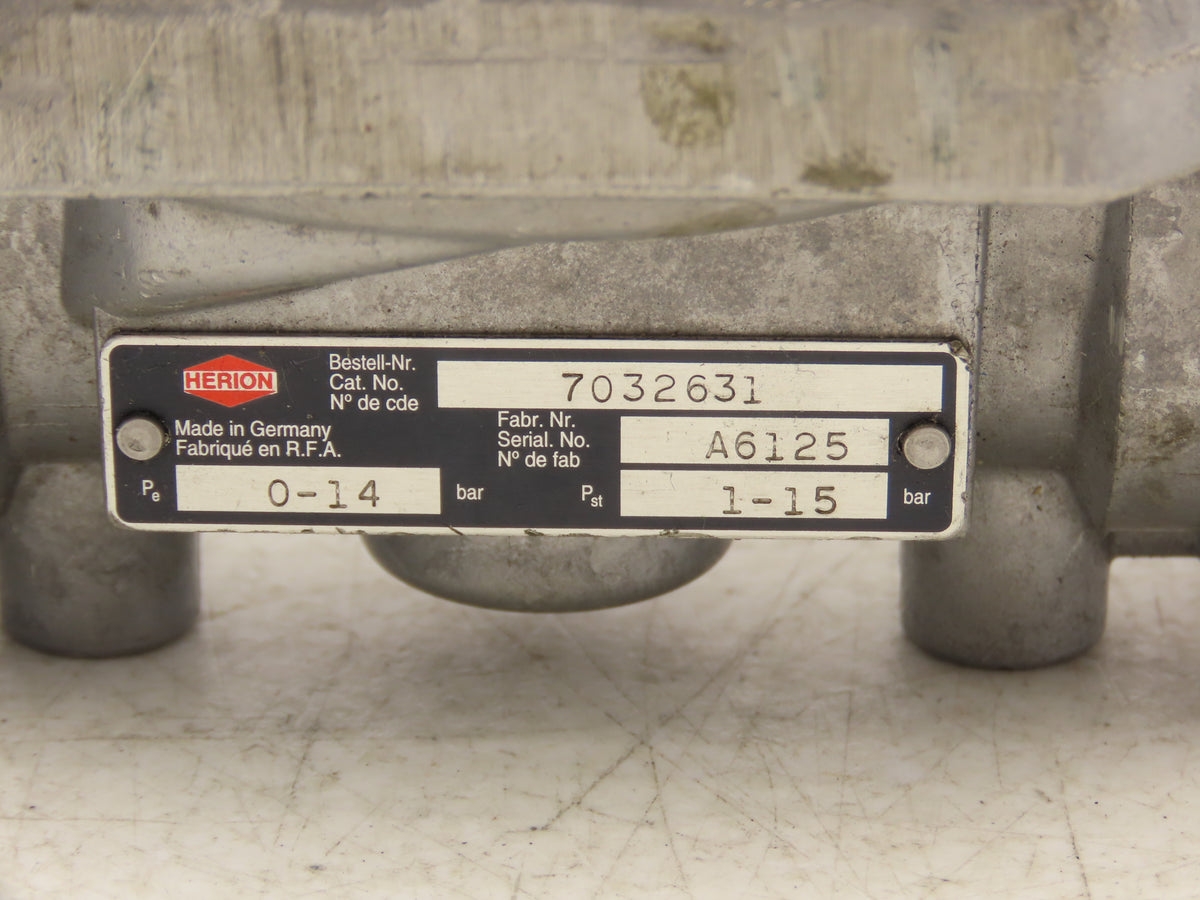 IMI Herion 7032631 Indirect Solenoid Actuated Poppet Valve 3/4" FNPT 24VDC 15BAR