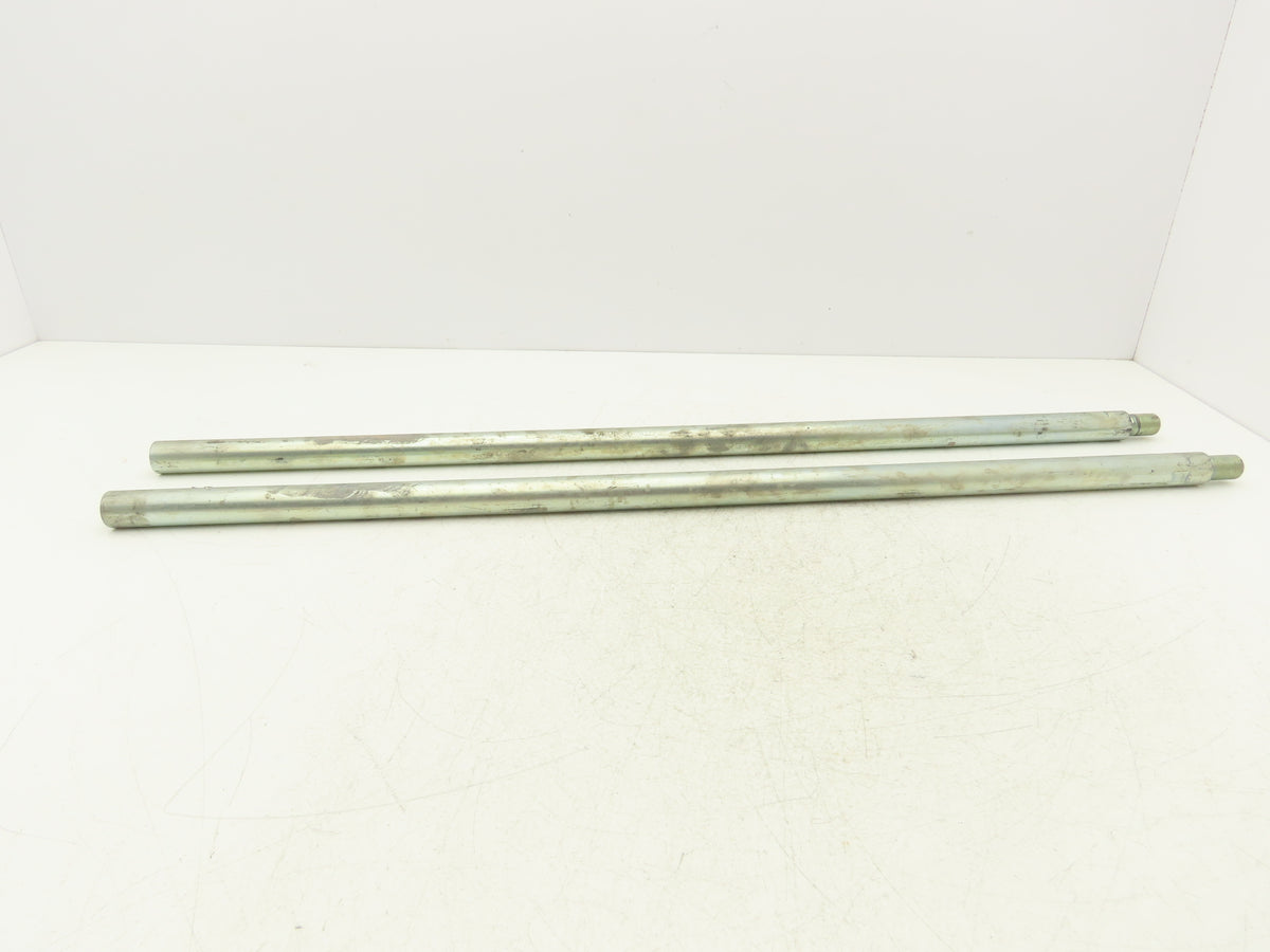 Air Cylinder Shaft Extension Rod 1"x 30.5"L  3/4-16 Thread Steel  Lot of 2