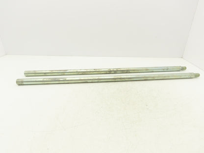 Air Cylinder Shaft Extension Rod 1"x 30.5"L  3/4-16 Thread Steel  Lot of 2