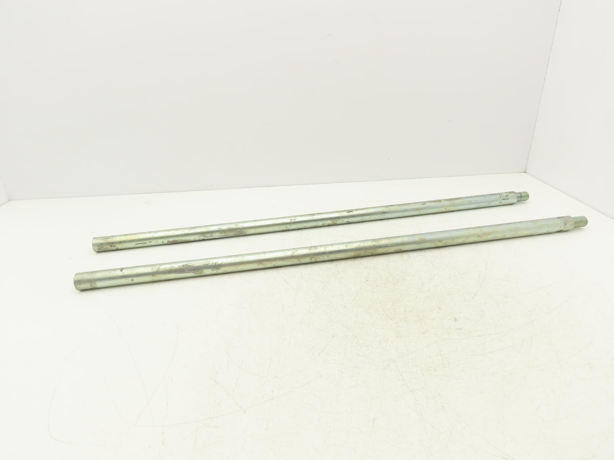 Air Cylinder Shaft Extension Rod 1"x 30.5"L  3/4-16 Thread Steel  Lot of 2