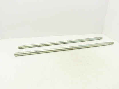 Air Cylinder Shaft Extension Rod 1"x 30.5"L  3/4-16 Thread Steel  Lot of 2
