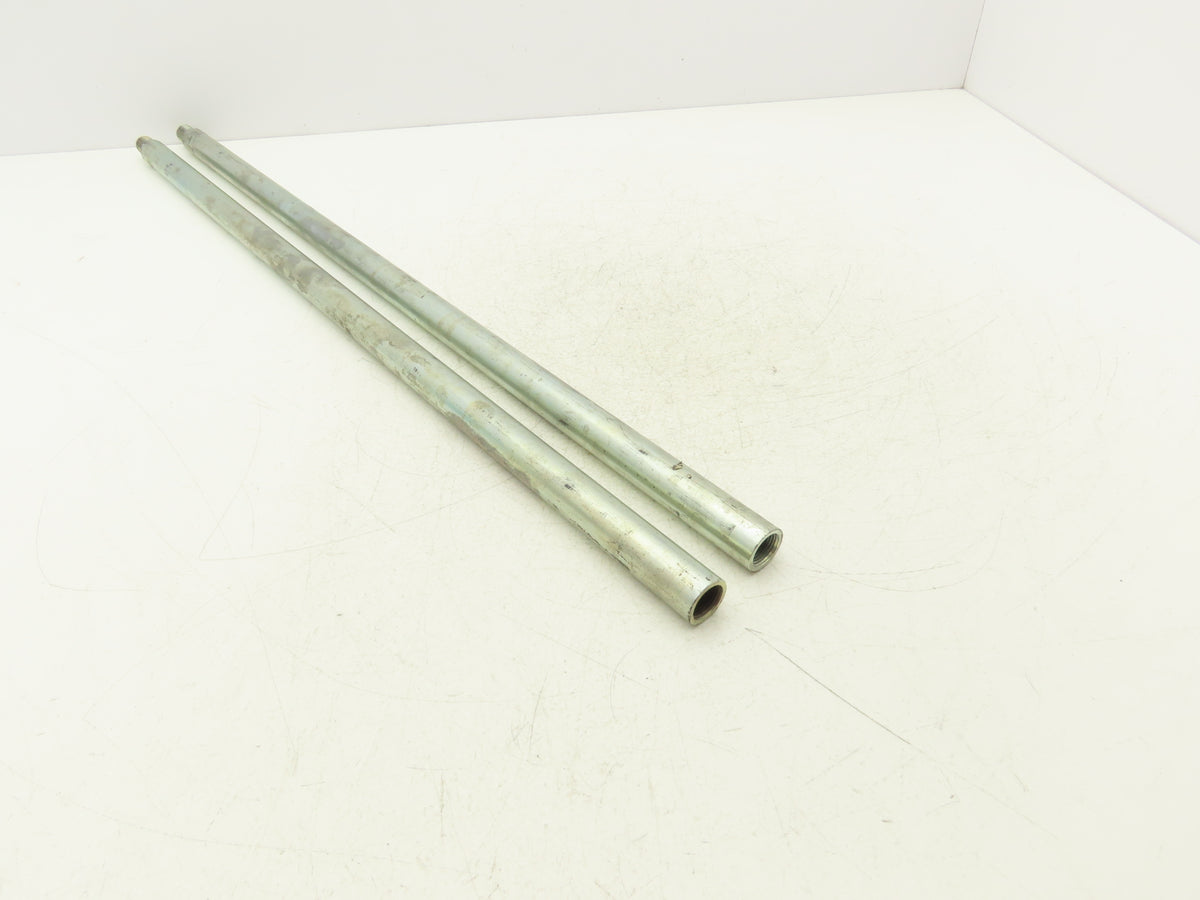 Air Cylinder Shaft Extension Rod 1"x 30.5"L  3/4-16 Thread Steel  Lot of 2