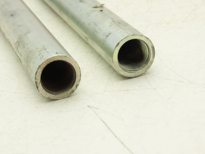 Air Cylinder Shaft Extension Rod 1"x 30.5"L  3/4-16 Thread Steel  Lot of 2